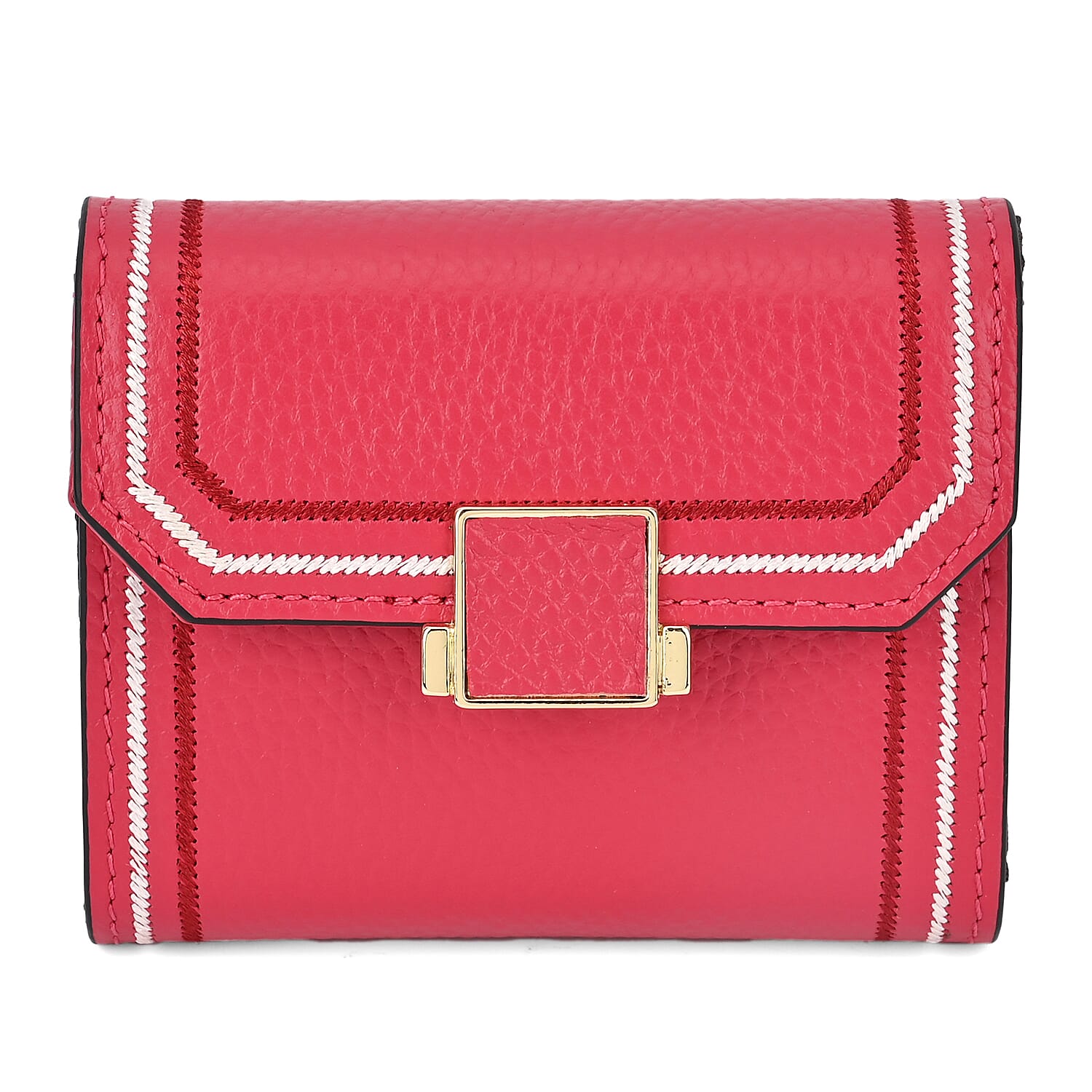 Genuine Leather 11 Card Slot Wallet with RFID Protection - Fuchsia 7631229 0