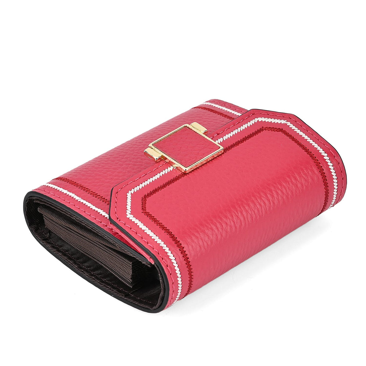 Genuine Leather 11 Card Slot Wallet with RFID Protection - Fuchsia 7631229 2