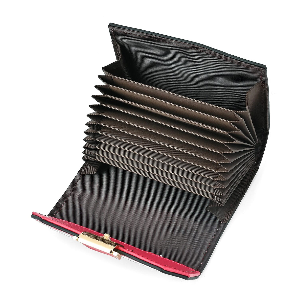 Genuine Leather 11 Card Slot Wallet with RFID Protection - Fuchsia 7631229 5