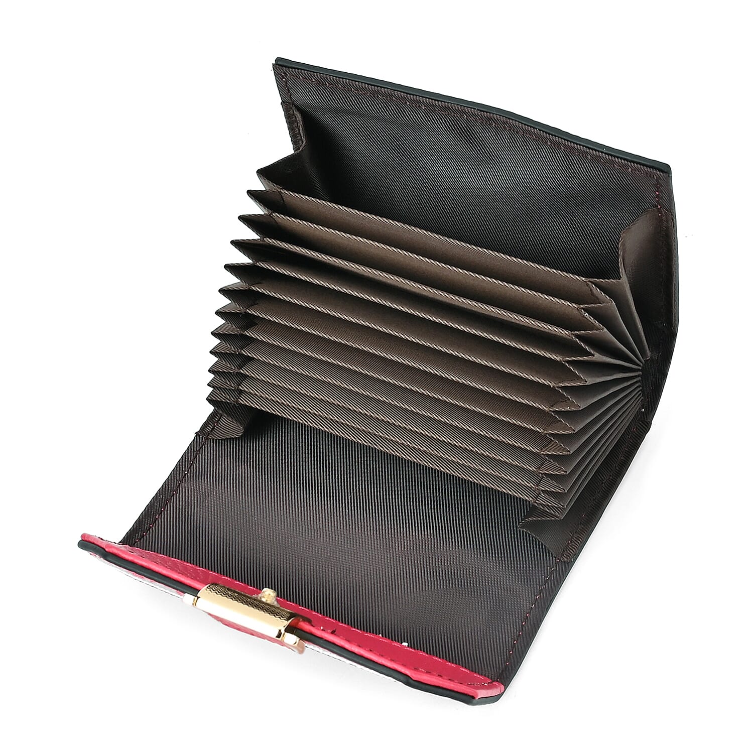 Genuine Leather 11 Card Slot Wallet with RFID Protection - Fuchsia 7631229 5