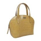 Assots London Cheryl Genuine Leather Tote Bag - Mustard