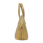 Assots London Cheryl Genuine Leather Tote Bag - Mustard