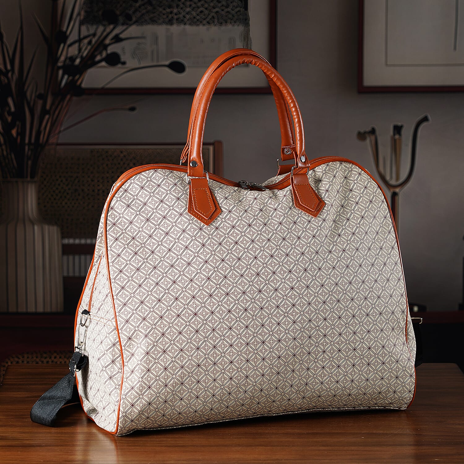 Geometric Pattern Travel Duffle Bag with Shoulder Strap (100 cm) 8233366 2