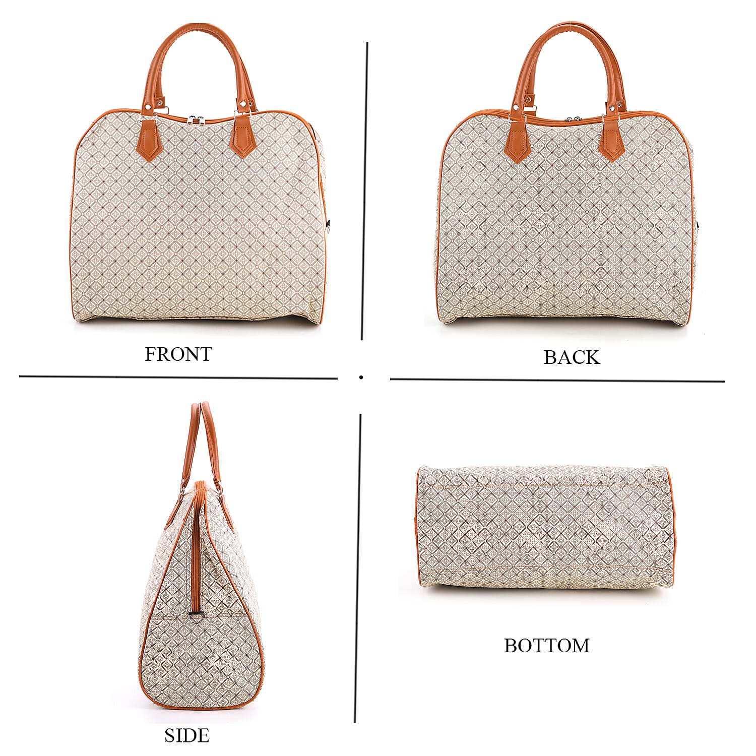 Geometric Pattern Travel Duffle Bag with Shoulder Strap (100 cm) 8233366 5