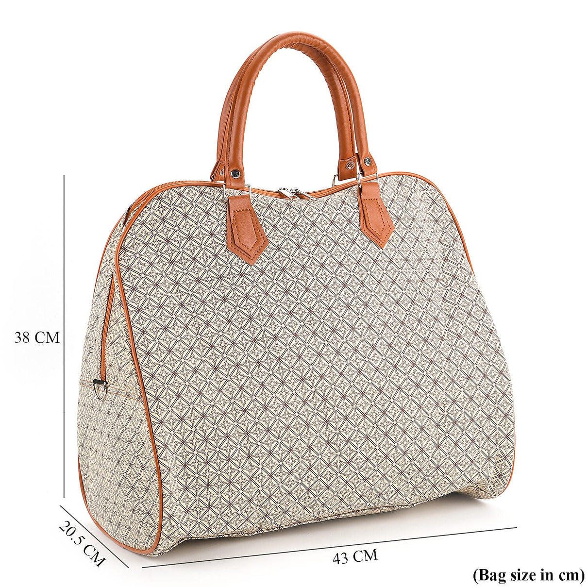 Geometric Pattern Travel Duffle Bag with Shoulder Strap (100 cm) 8233366 8