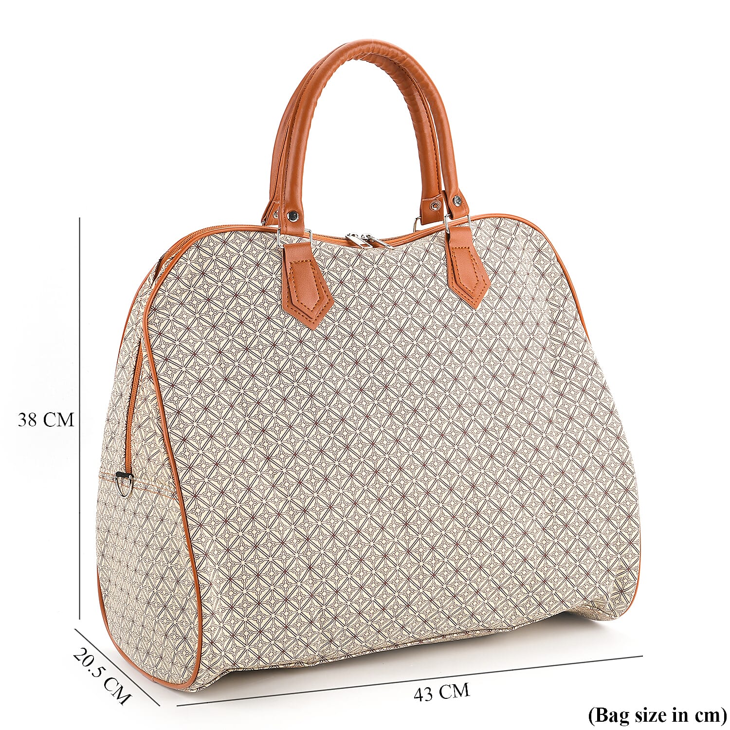 Geometric Pattern Travel Duffle Bag with Shoulder Strap (100 cm) 8233366 8