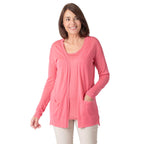 Geox Ladies Fine Gauge Cardigan (Size L) - Dark Begonnia