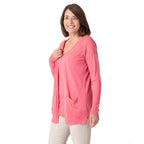 Geox Ladies Fine Gauge Cardigan (Size L) - Dark Begonnia