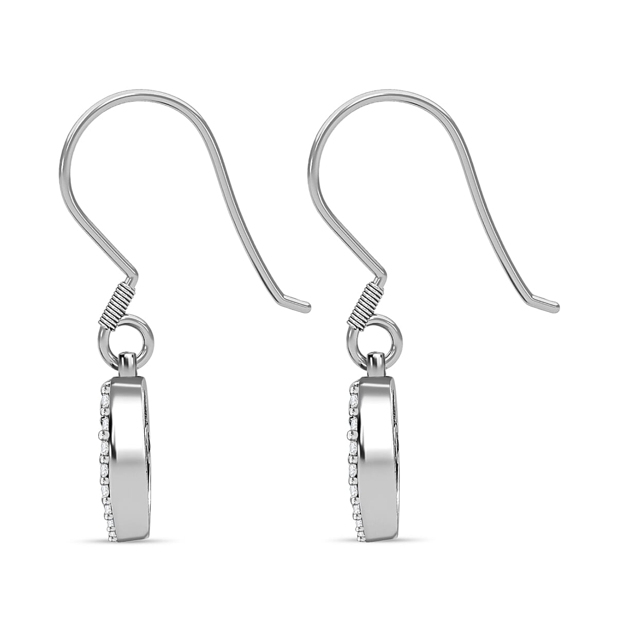 GP - Amore Collection Lab Grown Diamond (SI/GH) and Blue Sapphire Solitaire Lever Back Heart Earrings with Hook in 18K Vermeil Yellow and Rose Gold Plated and Rhodium Overlay Sterling Silver 8028909 5