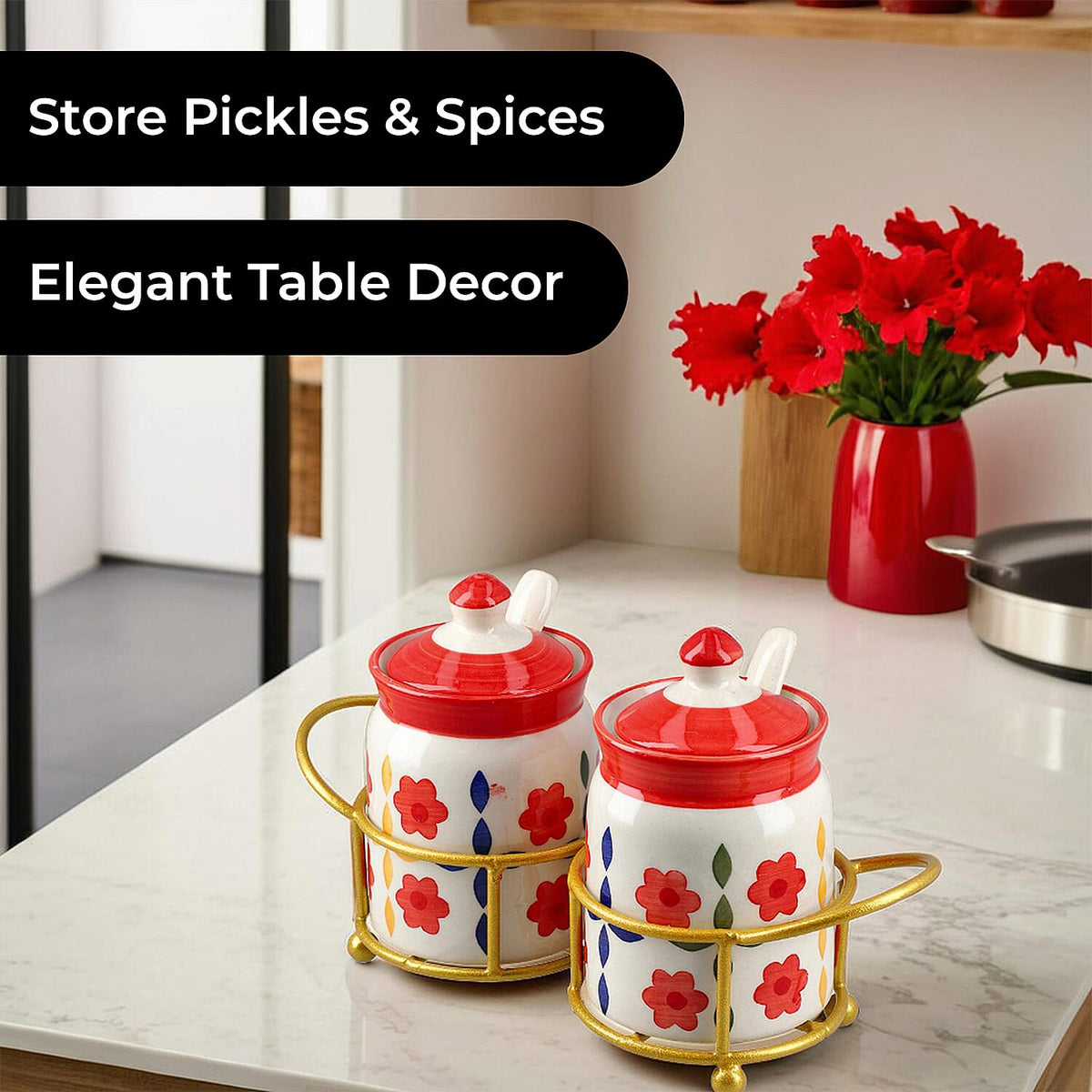 Glass Jar (Size - One Size) - Pink &amp; Pink V32575645 3