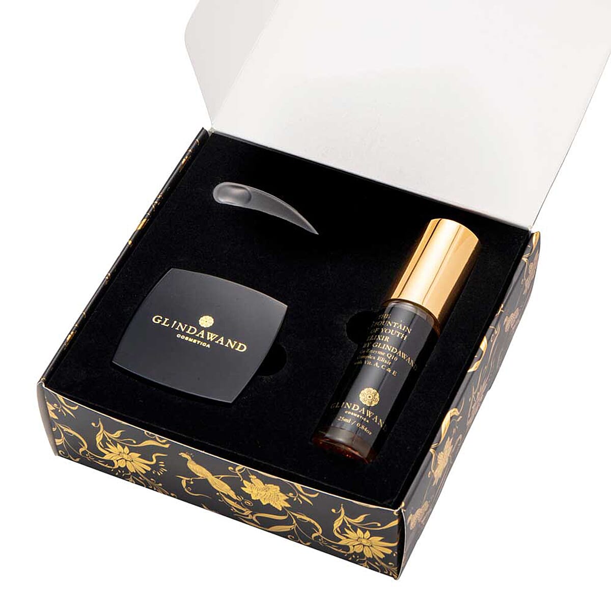 Glindawand: Duo Gift Box (Incl. Fountain of Youth Elixir - 25ml and Divinity Foundation Make Up - 10G) - Ebony 7147677 0