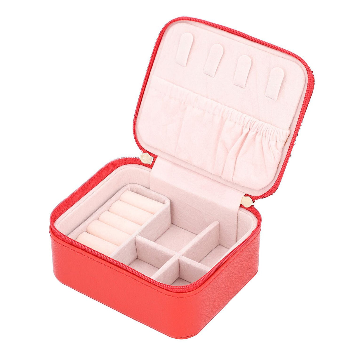 Travel Jewellery Organiser with Removable Compartments - Red 6907578 0