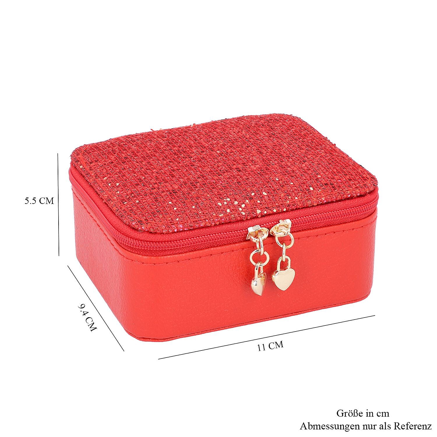 Travel Jewellery Organiser with Removable Compartments - Red 6907578 5