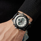 Globenfeld Limited Edition Mirage Mens Watch - 3ATM Water Resistancy With Leather Strap & 5 Year Warranty - White
