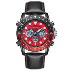 Globenfeld Limited Edition Mirage Mens Watch - 3ATM Water Resistancy With Leather Strap 5 Year Warranty - Red