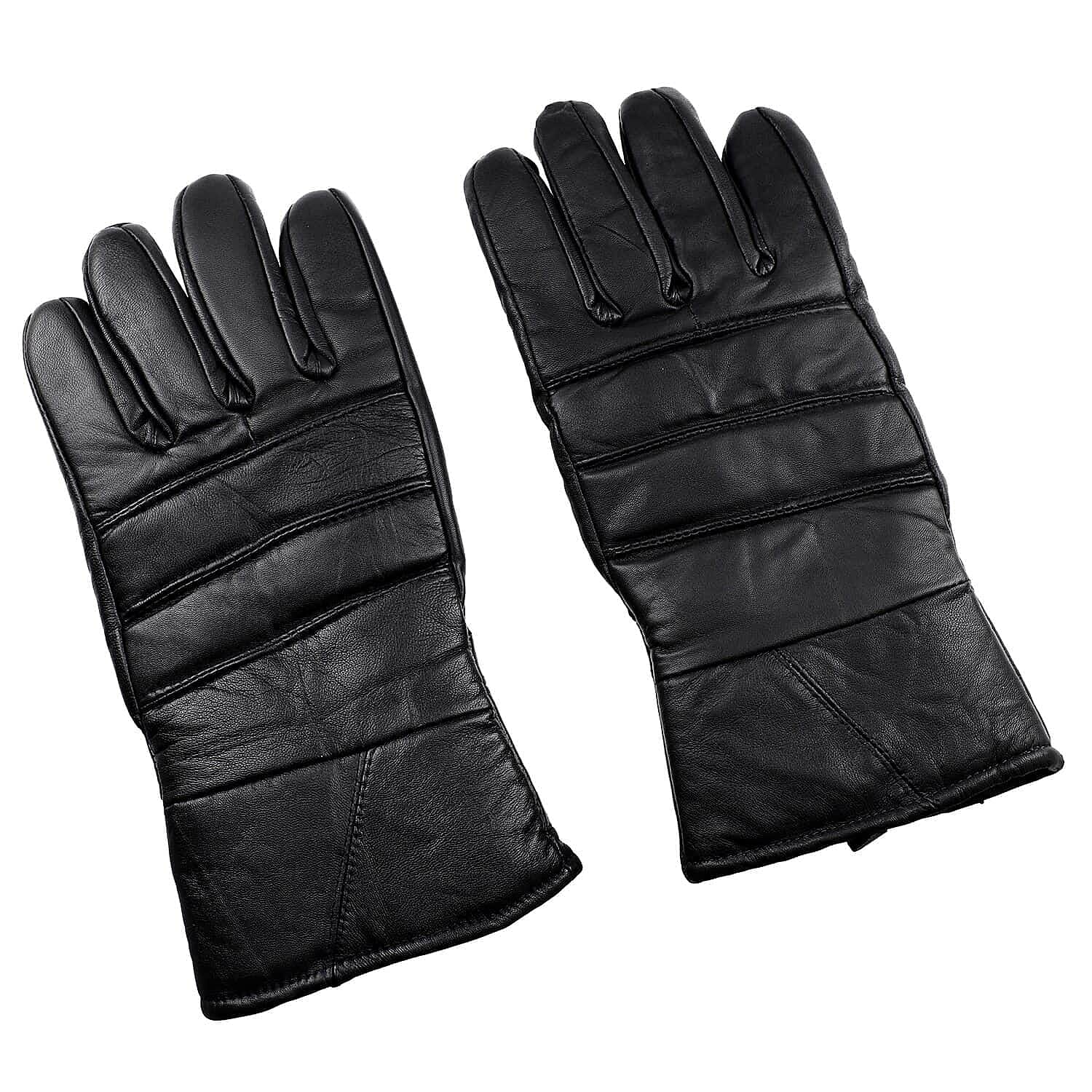 100% Genuine Leather Gloves - Black 7197880 5