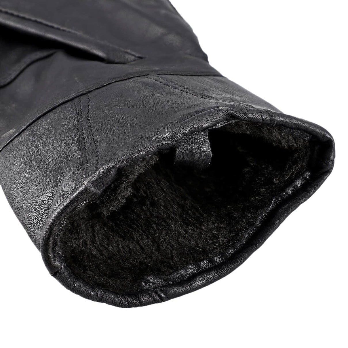 100% Genuine Leather Gloves - Black 7197880 6