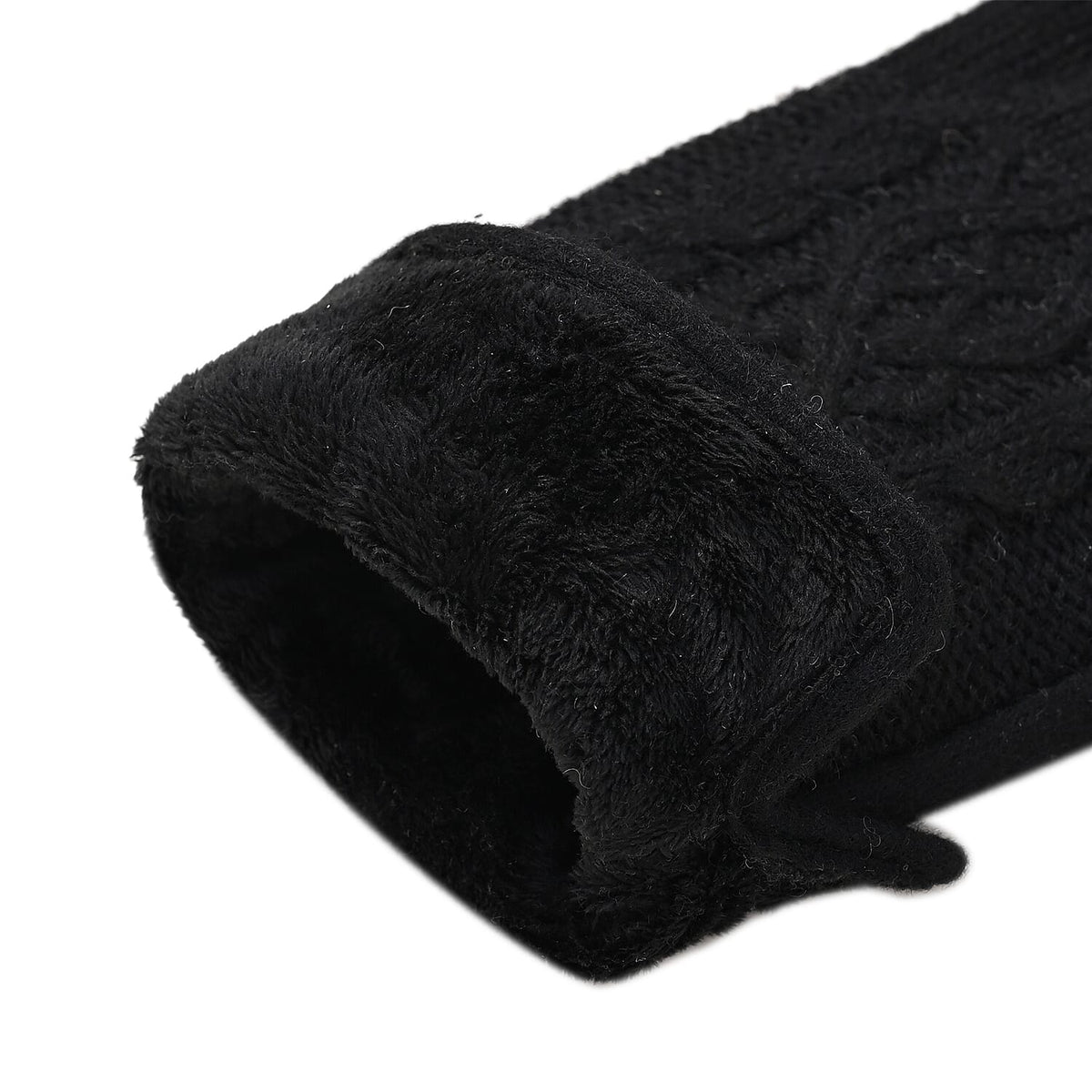 Winter Fashion Must Have - Designer Inspiration - Cashmere Wool Gloves - Black V32516398 7