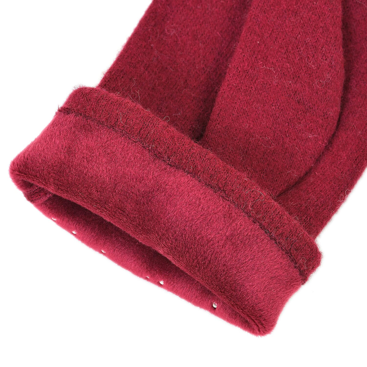 Winter Must-Have - Cashmere Touch Screen Beaded Gloves - Burgundy V32701534 5