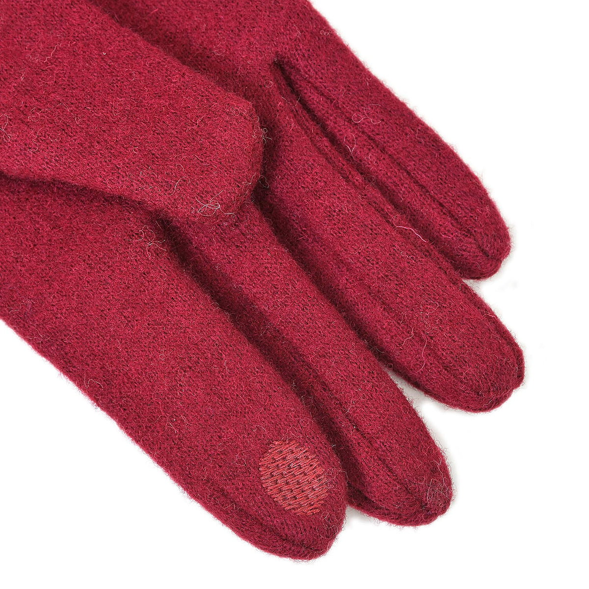Winter Must-Have - Cashmere Touch Screen Beaded Gloves - Burgundy V32701534 6