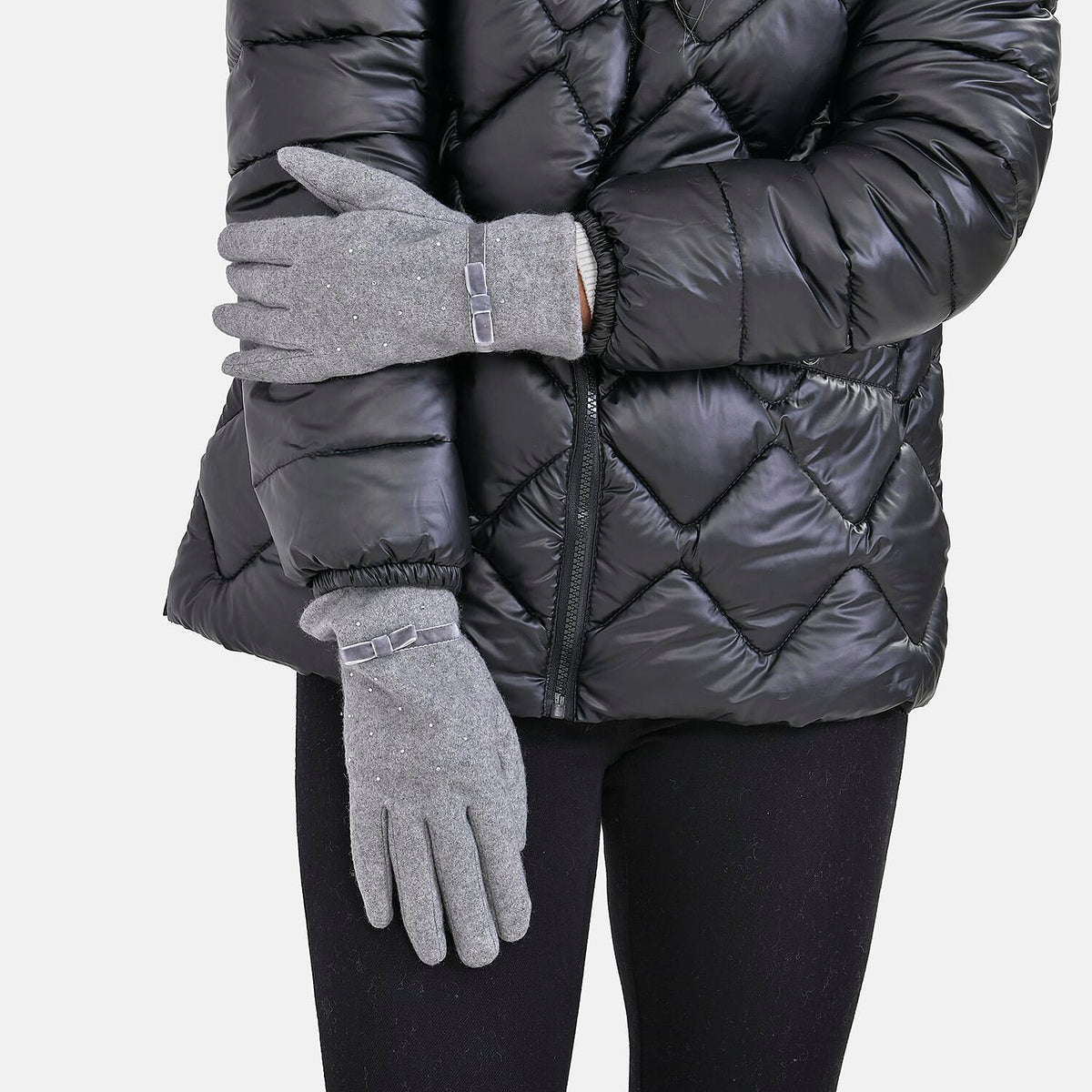 Cashmere Wool Gloves - Grey 7620975 2