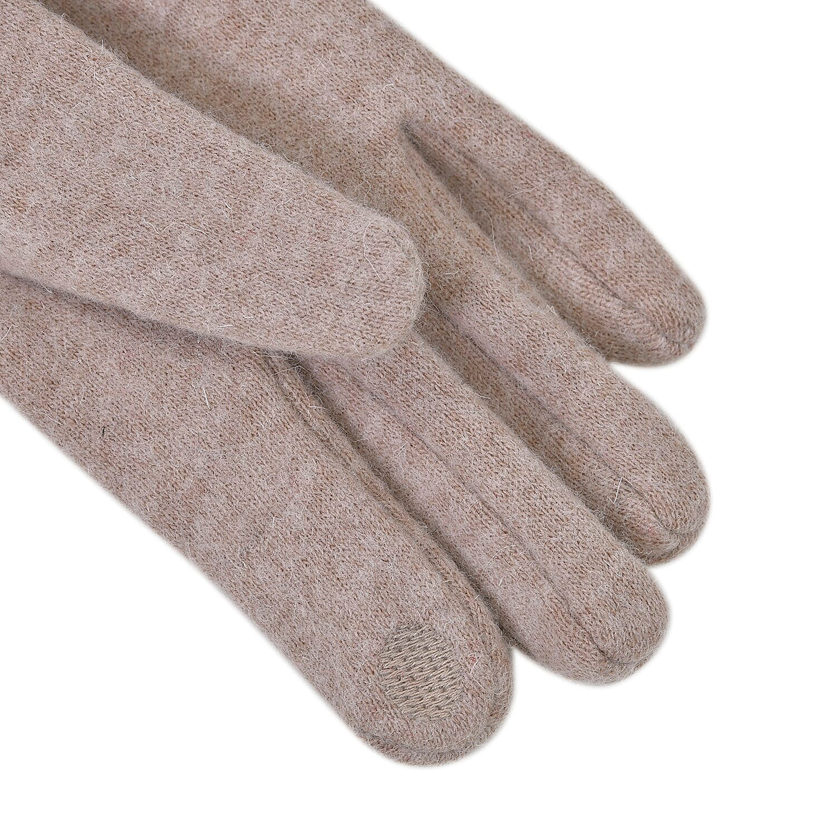 Cashmere Double Layer Gloves with Warm Fleece Interior &amp; Faux Fur Trim (Touch Screen Usable)- Beige 7621000 5