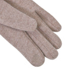 Cashmere Double Layer Gloves with Warm Fleece Interior & Faux Fur Trim (Touch Screen Usable)- Beige