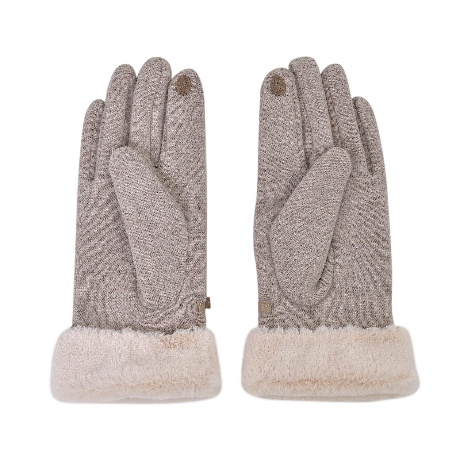 Cashmere Gloves With Faux Fur With Touch Screen Function 7621016 10