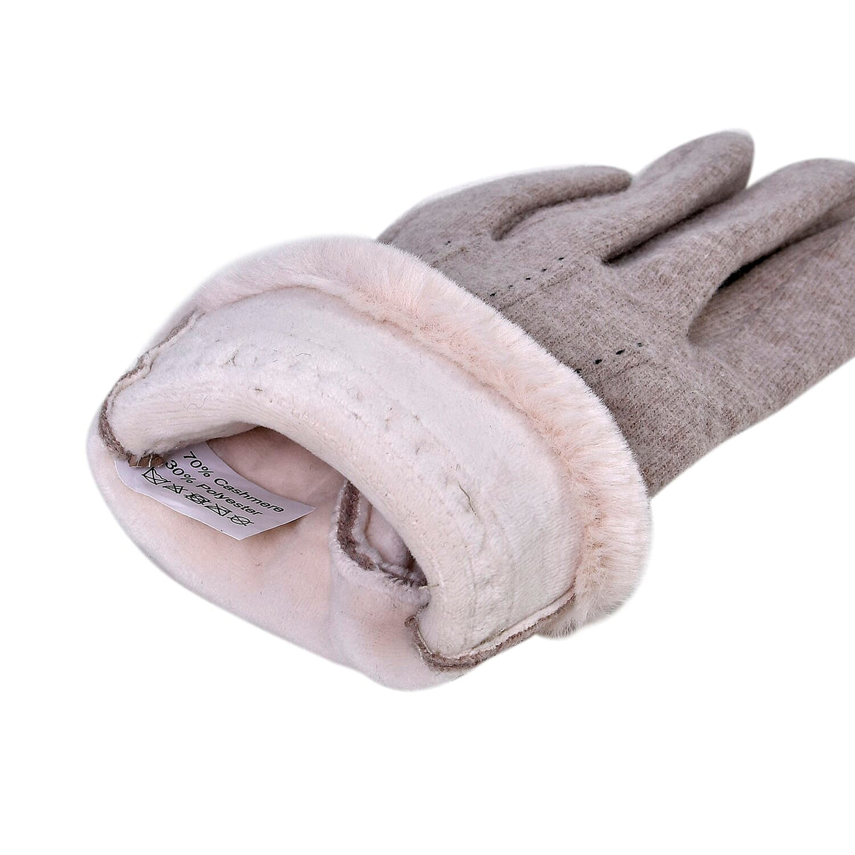 Cashmere Gloves With Faux Fur With Touch Screen Function 7621016 12