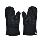 Big Red House Pair of Heat-Resistant Oven Mitts Gloves - Black