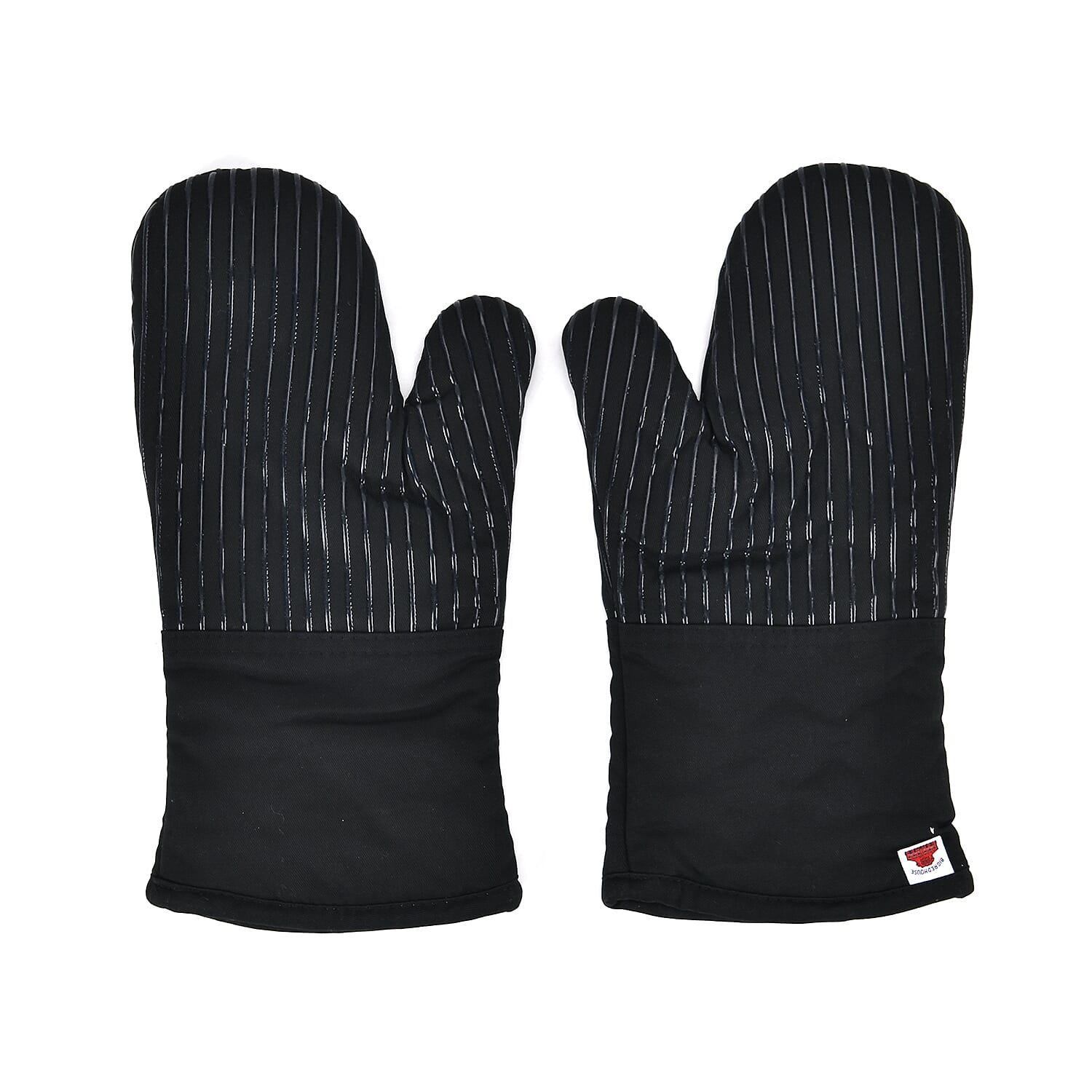 Big Red House Pair of Heat-Resistant Oven Mitts Gloves - Black 7700518 0