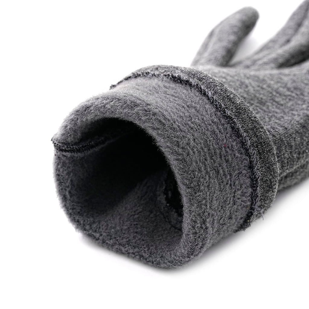 Two-in-One 5-finger Gloves & Fingerless Gloves (23 X 9 cm) - Grey