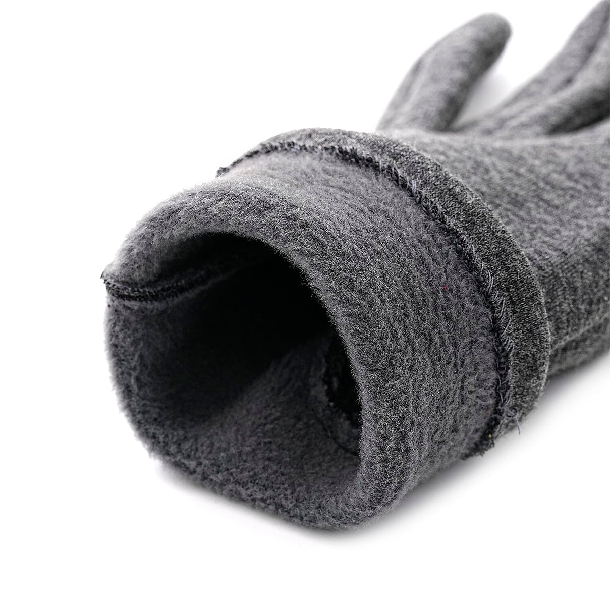 Two-in-One 5-finger Gloves and Fingerless Gloves - Grey 8206545 8