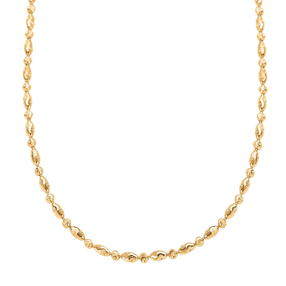 Glamour Typhoon Necklace In Gold Overlay Sterling Silver (Size - 24) 7723850 0