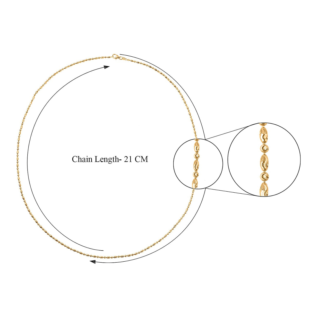 Glamour Typhoon Necklace In Gold Overlay Sterling Silver (Size - 24) 7723850 4