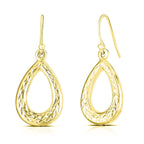 Gold Overlay Sterling Silver Dangle Earrings (with Hook)