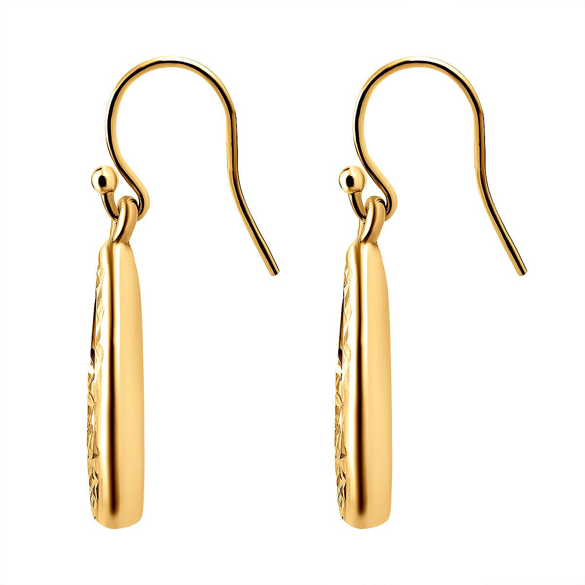 Gold Overlay Sterling Silver Dangle Earrings (with Hook) 7489161 4