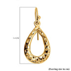 Gold Overlay Sterling Silver Dangle Earrings (with Hook)