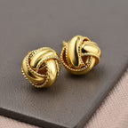 Gold Overlay Sterling Silver Knot Earrings