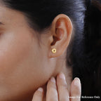 Gold Overlay Sterling Silver Knot Earrings