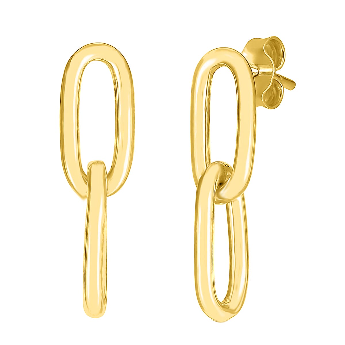 Gold Overlay Sterling Silver Paper Clip Earrings 7619623 0