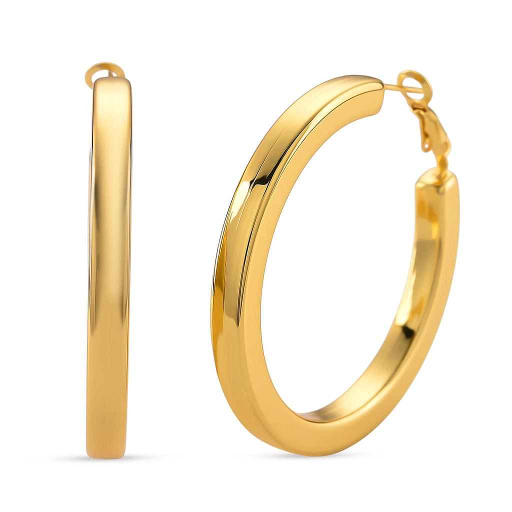 Gold Plated Hoop Earring with Clasp