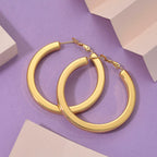 Gold Plated Hoop Earring with Clasp