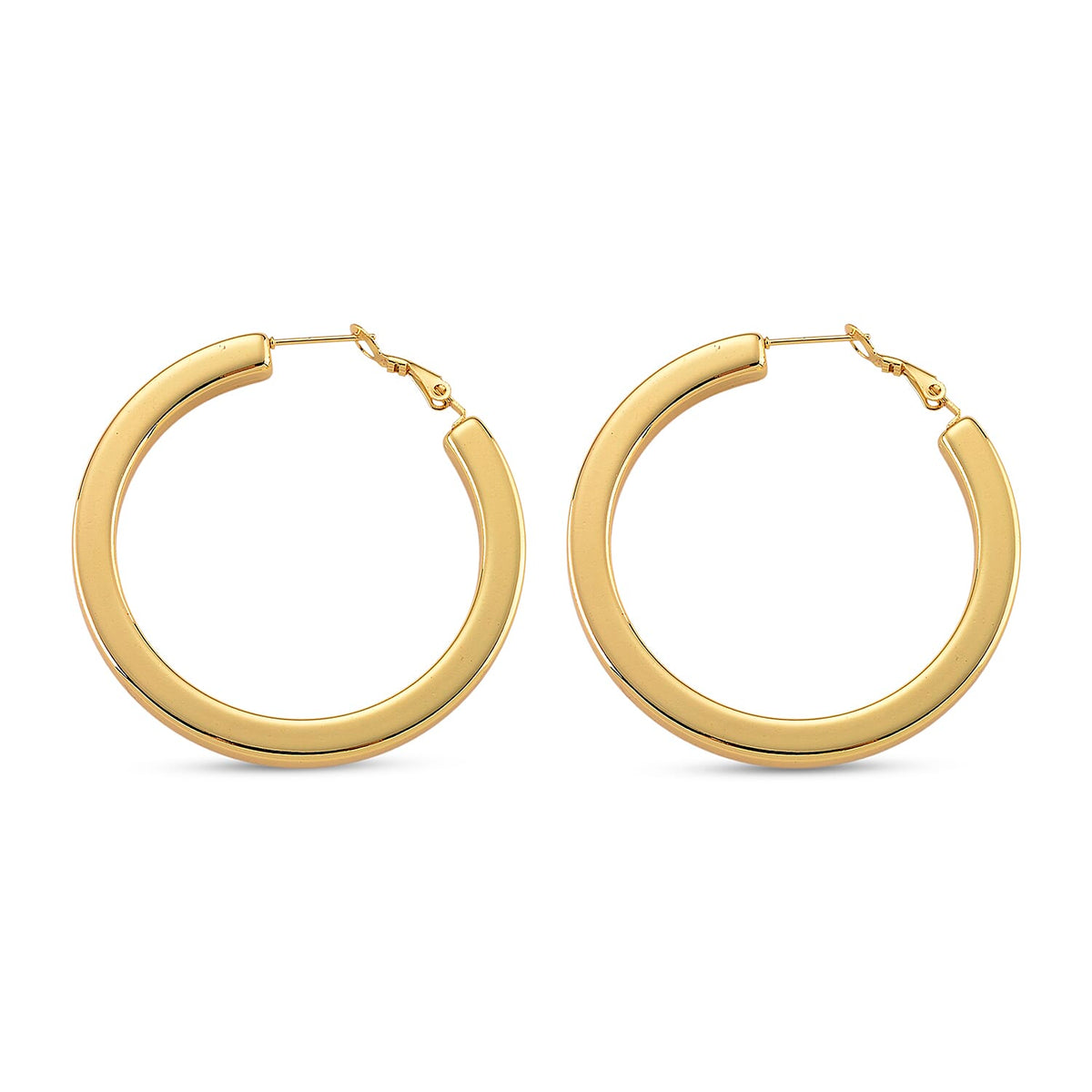 Gold Plated Hoop Earring with Clasp 8308628 4