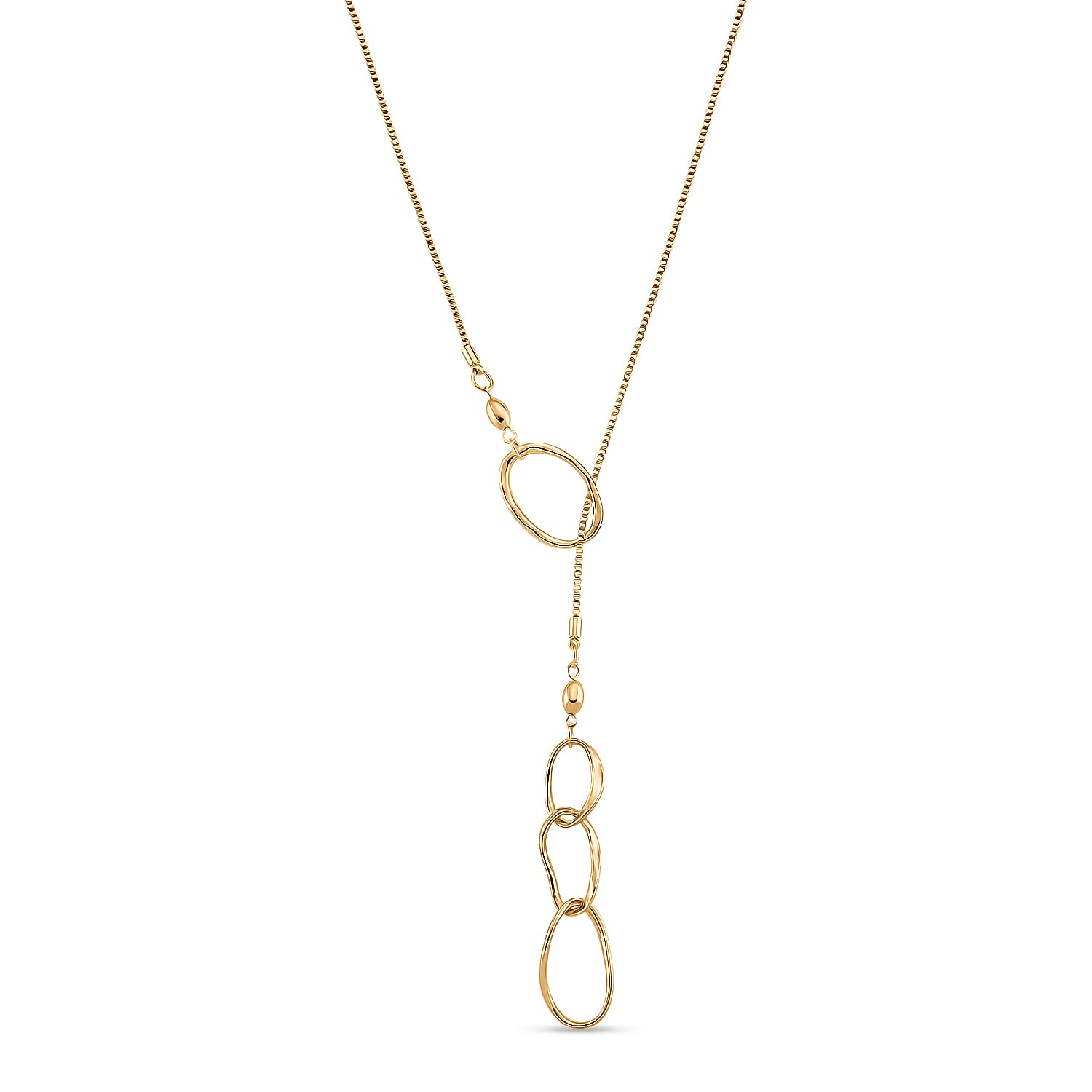 Designer Inspired Minimalist 3 Ring Drip Necklace (Size 28 NE-Adjustable) 8274451 7