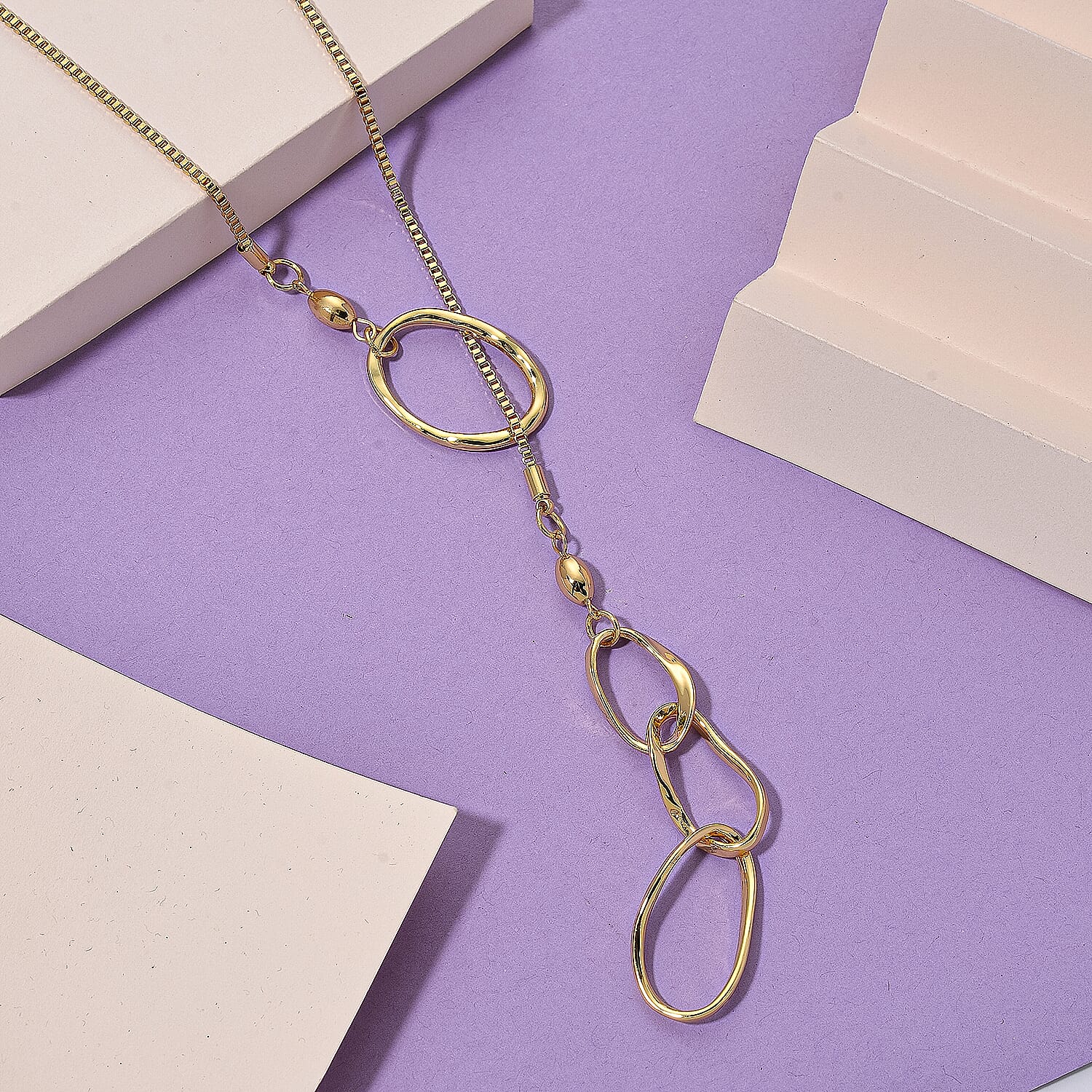 Designer Inspired Minimalist 3 Ring Drip Necklace (Size 28 NE-Adjustable) 8274451 8