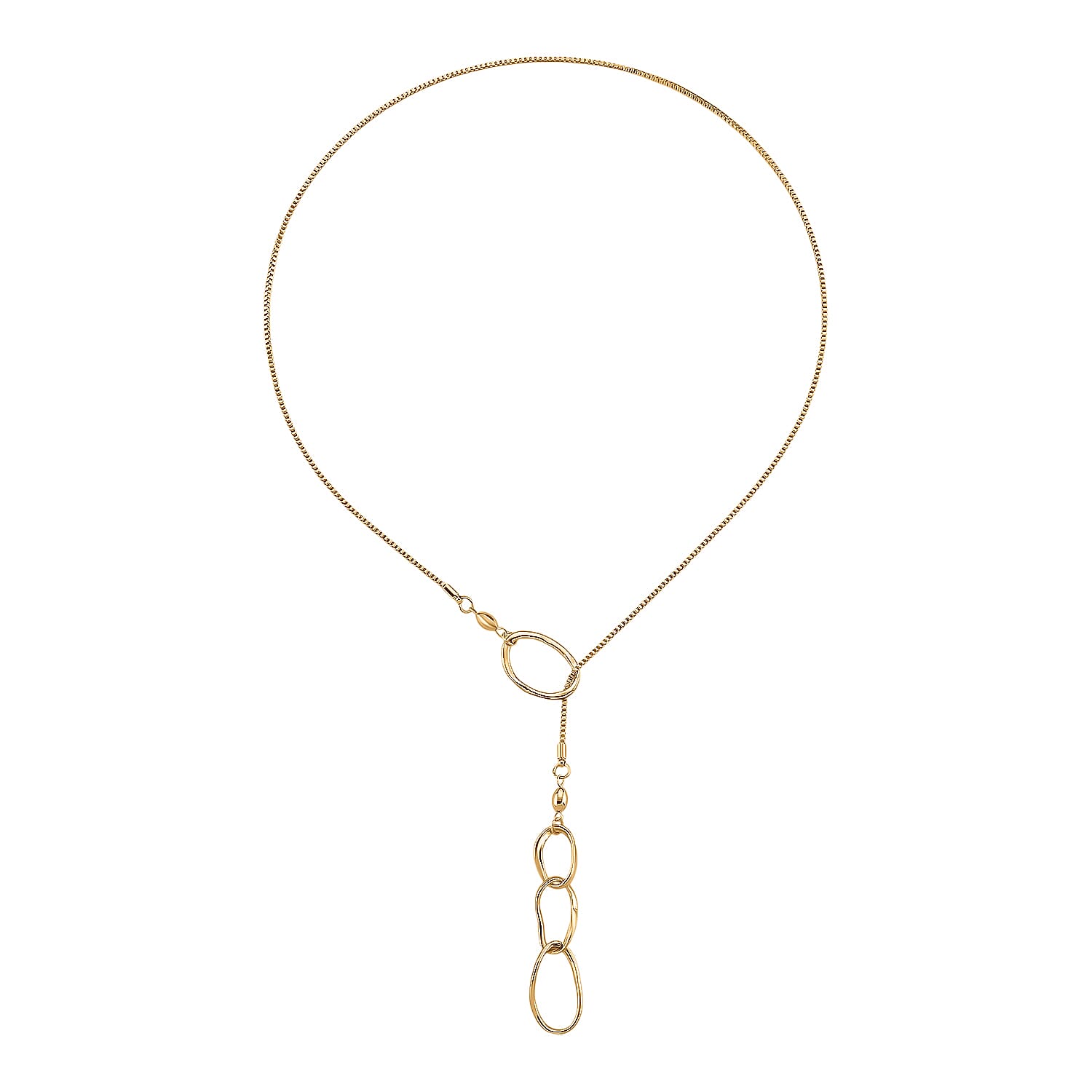 Designer Inspired Minimalist 3 Ring Drip Necklace (Size 28 NE-Adjustable) 8274451 10