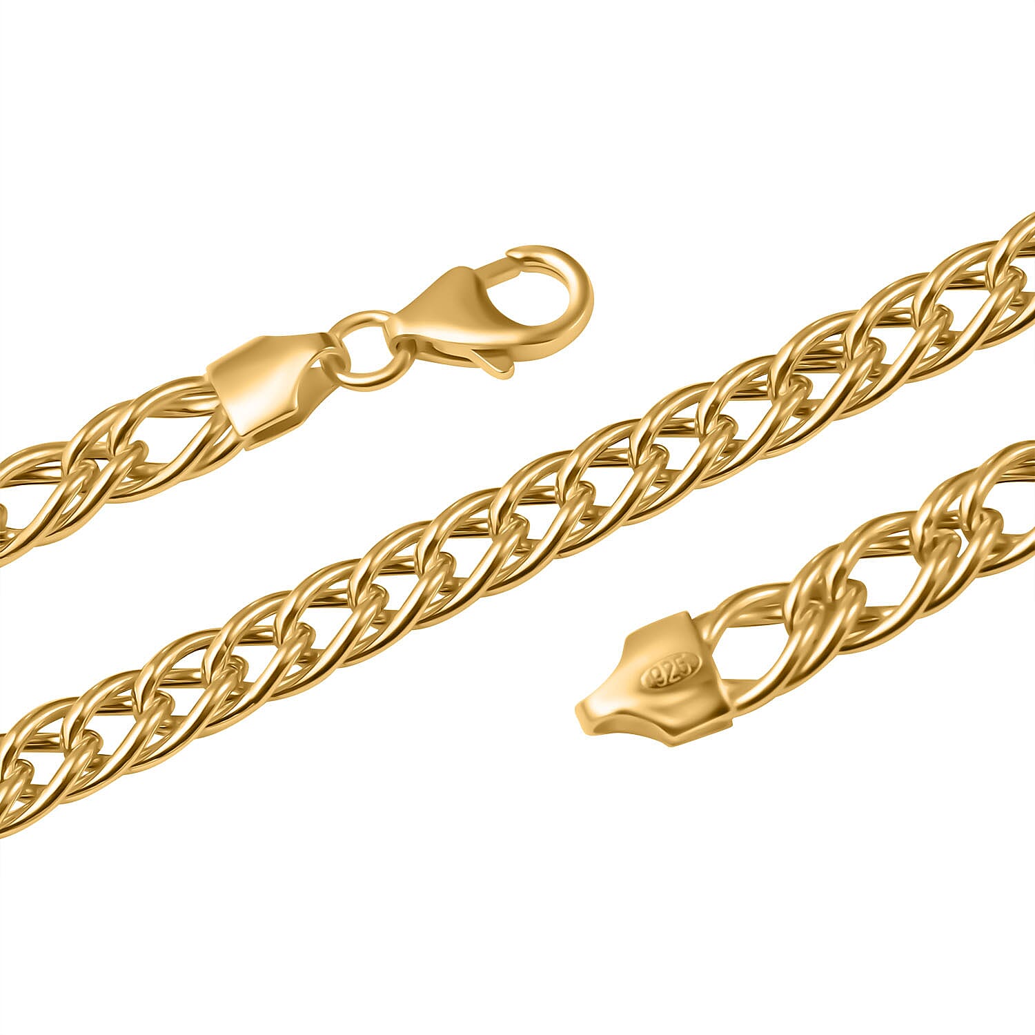 Gold Plated Sterling Silver Chain (Size - 20),  Silver Wt. 16.4 Gms 7740229 8