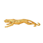 Ornamental Leopard Resin Sculpture (Size 40x8x8cm) - Gold