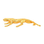 Ornamental Leopard Resin Sculpture (Size 40x8x8cm) - Gold